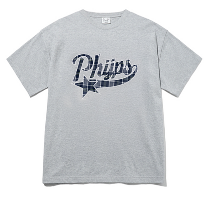韓國 Phyps Check Startail Logo Short Sleeve T-Shirt【PS031】