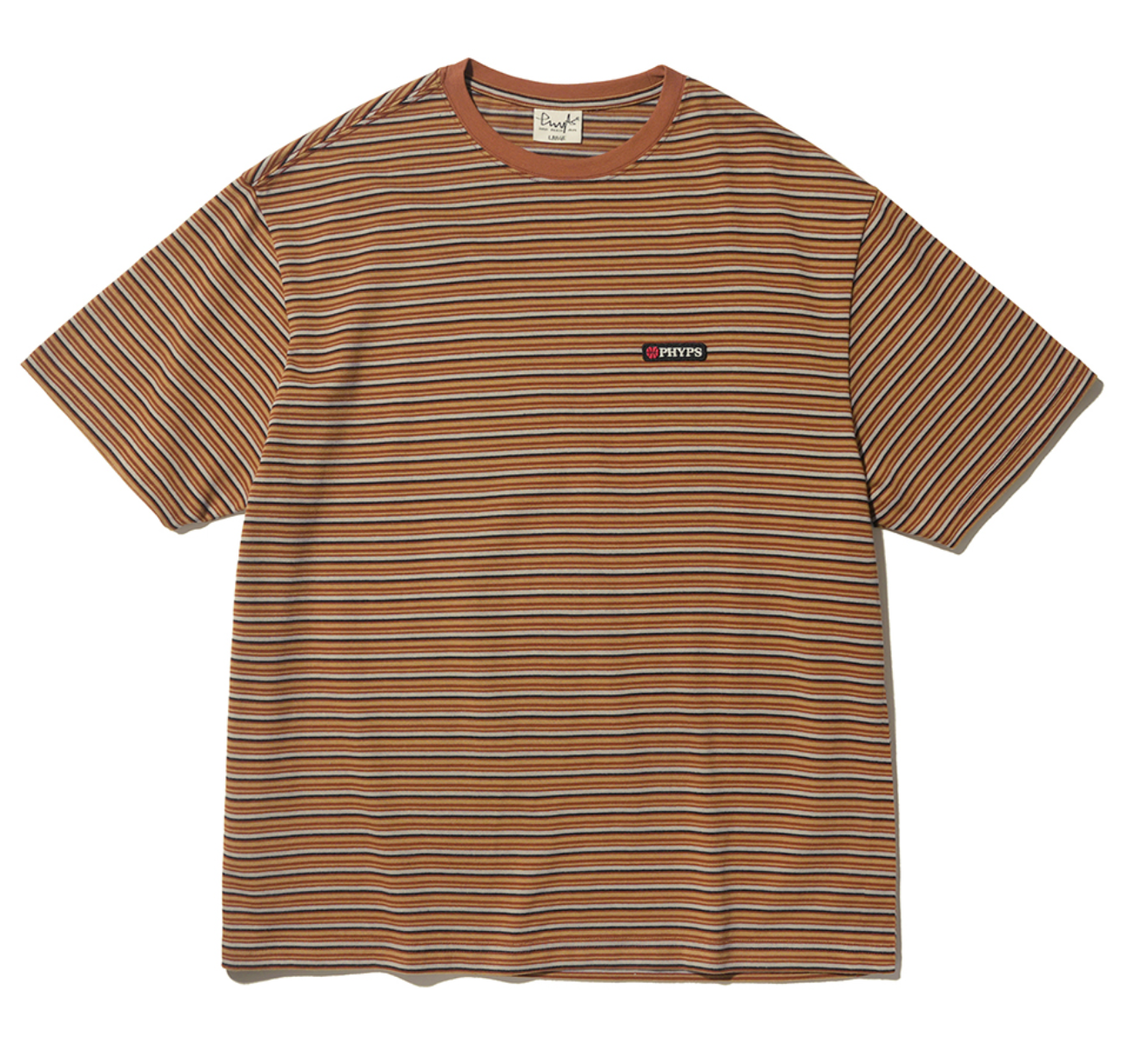 韓國 Phyps Apple Basket Stripe Short Sleeve T-Shirt【PS035】
