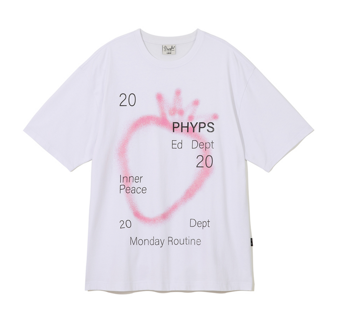 韓國 Phyps Spray Big Strawberry Short Sleeve T-Shirt【PS038】