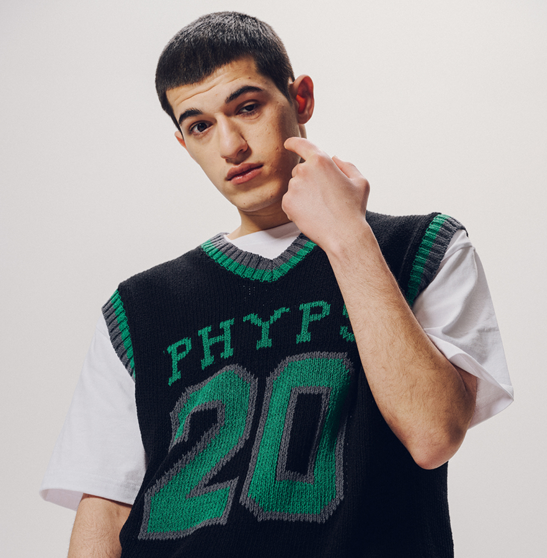 韓國 Phyps Numbered Knit Vest【PS043】