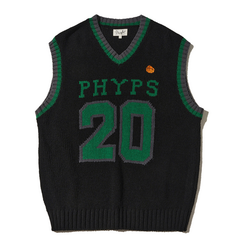 韓國 Phyps Numbered Knit Vest【PS043】