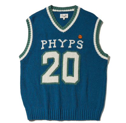 韓國 Phyps Numbered Knit Vest【PS043】