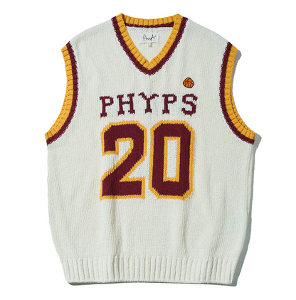 韓國 Phyps Numbered Knit Vest【PS043】