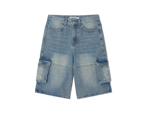 韓國 Phyps Bermuda Cargo Denim Pants【PS044】