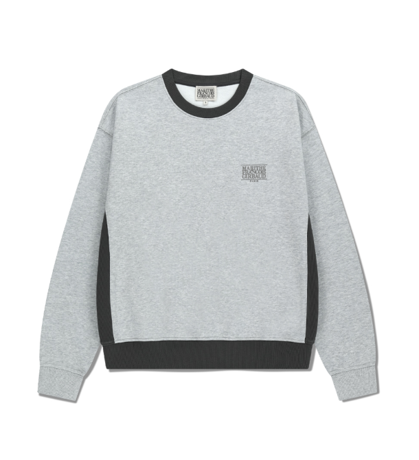 韓國 Marithe Francois Girbaud Classic Logo Side Color Block Sweatshirt【MF693】