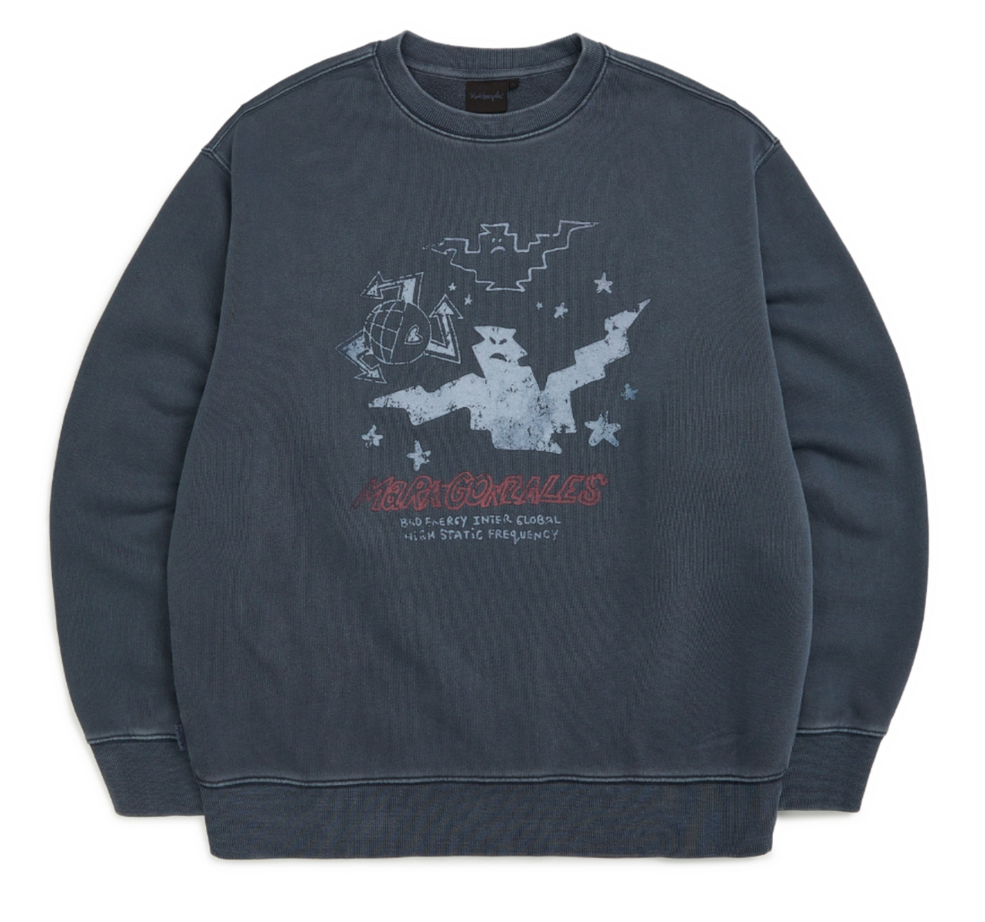 韓國 Mark Gonzales BAD ANGEL Graphic Pigment Sweatshirt【MG126】