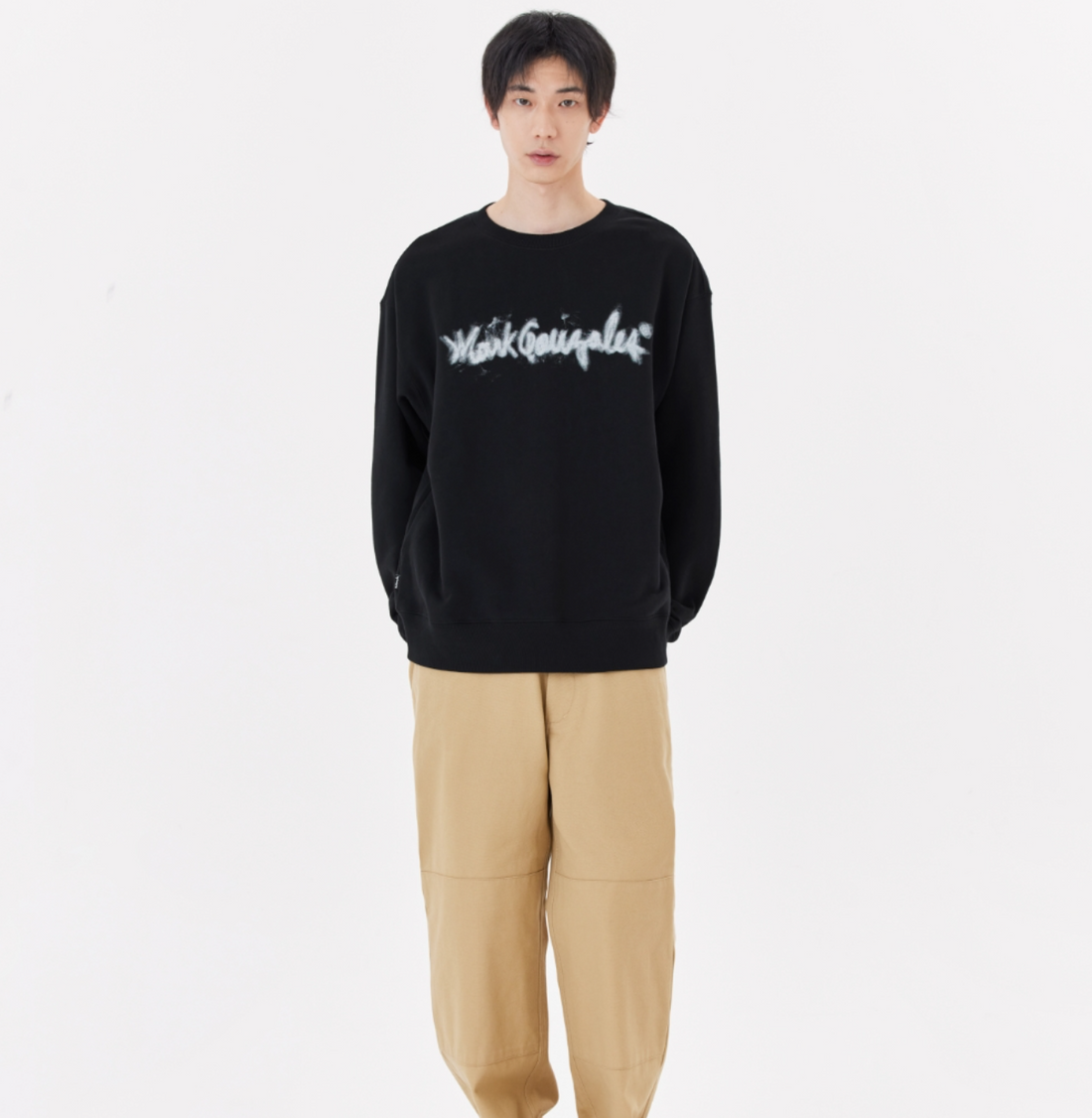 韓國 Mark Gonzales Sign Logo Blur Print Sweatshirt【MG127】