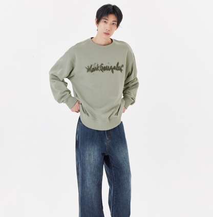 韓國 Mark Gonzales Sign Logo Blur Print Sweatshirt【MG127】