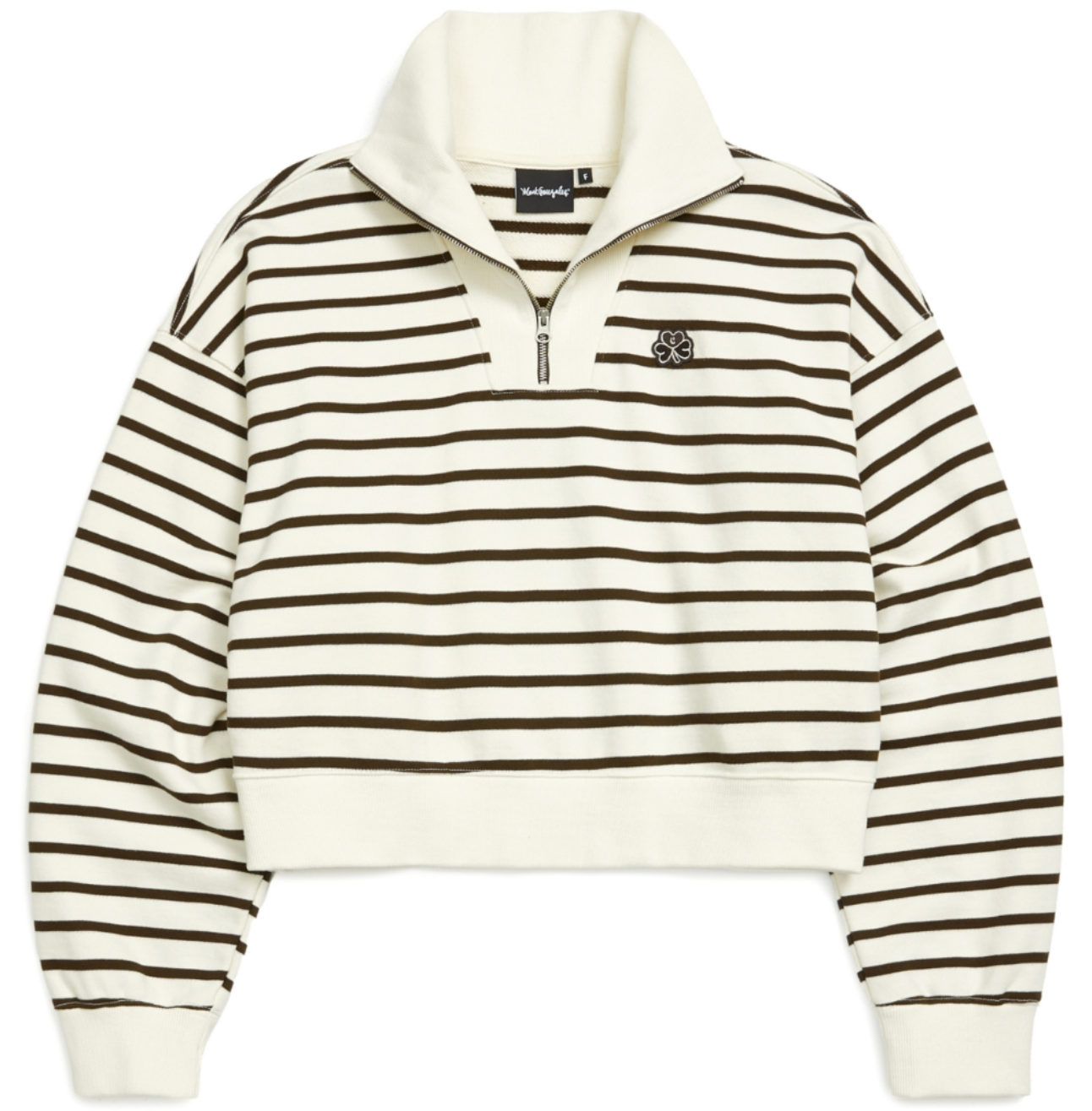 韓國 Mark Gonzales Women's Club Stripe Half Zip-Up Sweatshirt【MG131】
