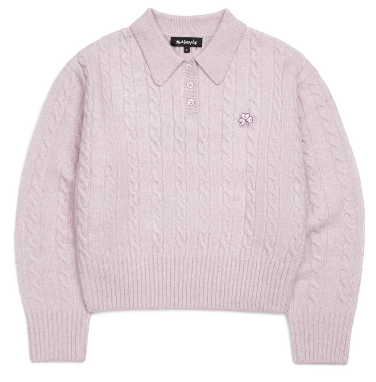 韓國 Mark Gonzales Women's Club Cable Neck Knit【MG132】