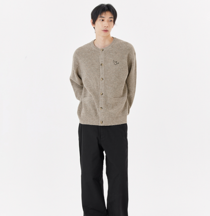 韓國 Mark Gonzales Angel Round Neck Knit Cardigan【MG137】