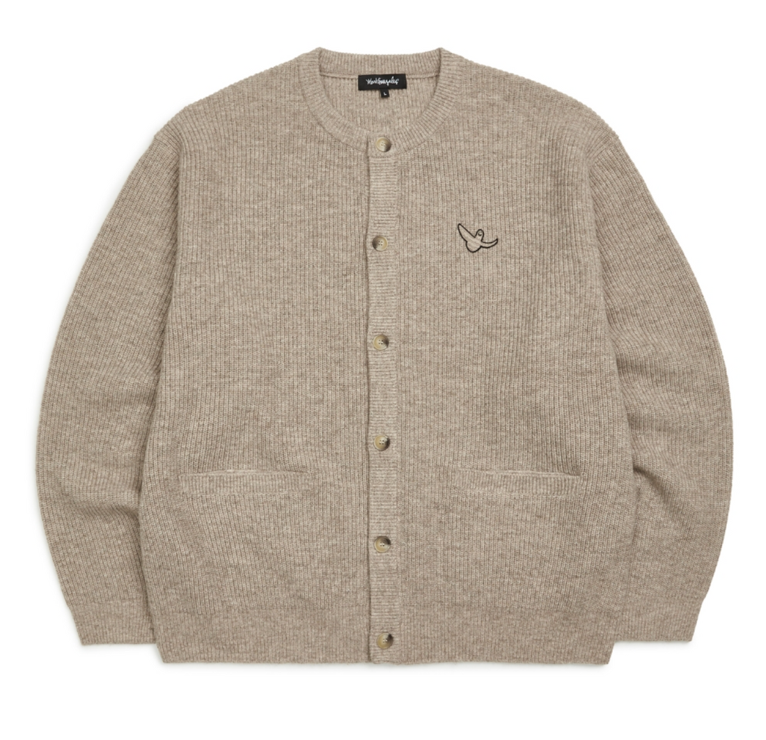 韓國 Mark Gonzales Angel Round Neck Knit Cardigan【MG137】
