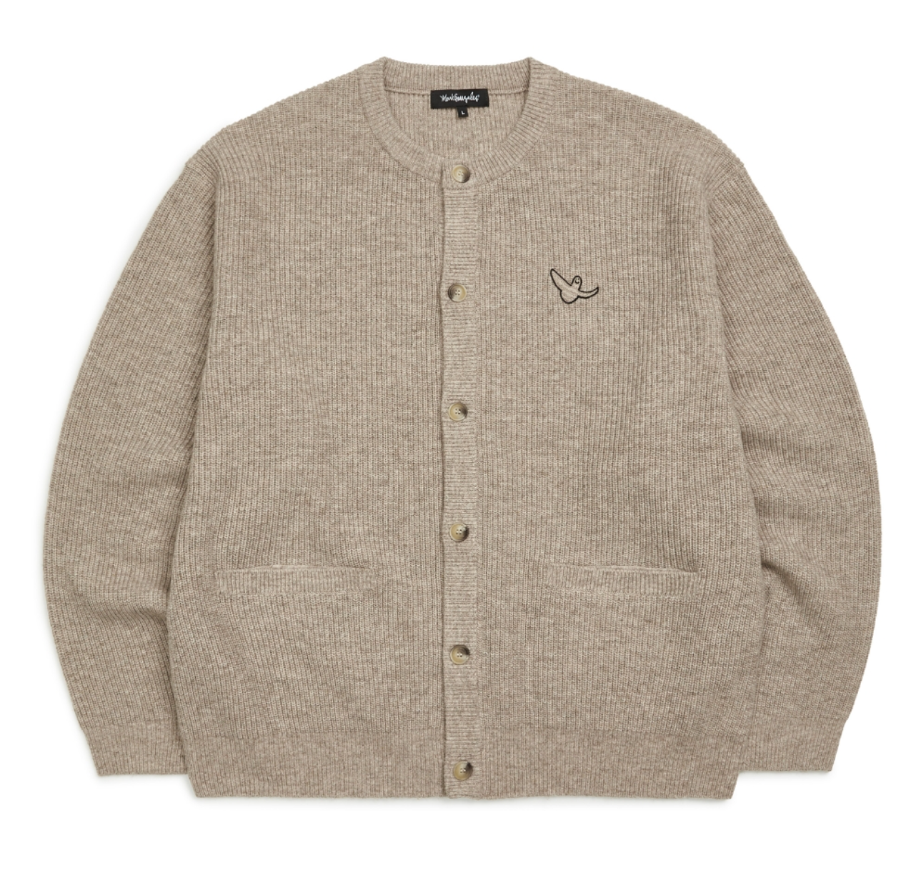 韓國 Mark Gonzales Angel Round Neck Knit Cardigan【MG137】