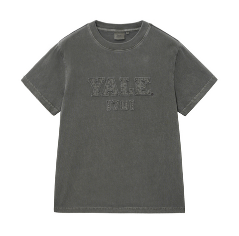 韓國 Yale Women's Pigment Applique T-Shirt【YA015】