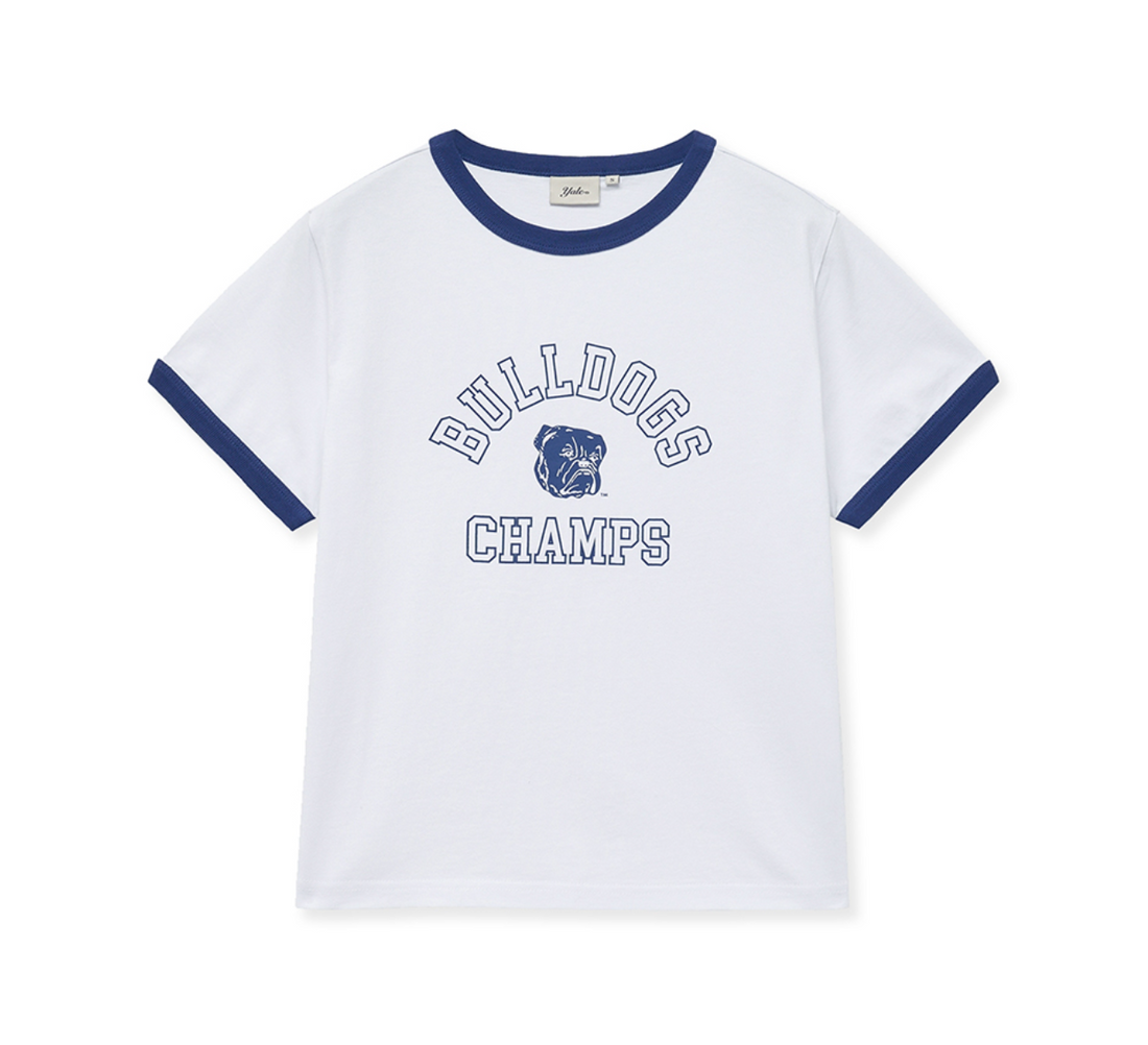 韓國 Yale Vintage Bulldogs Ringer T-Shirt【YA016】