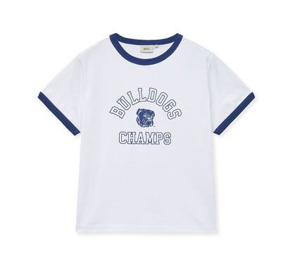 韓國 Yale Vintage Bulldogs Ringer T-Shirt【YA016】