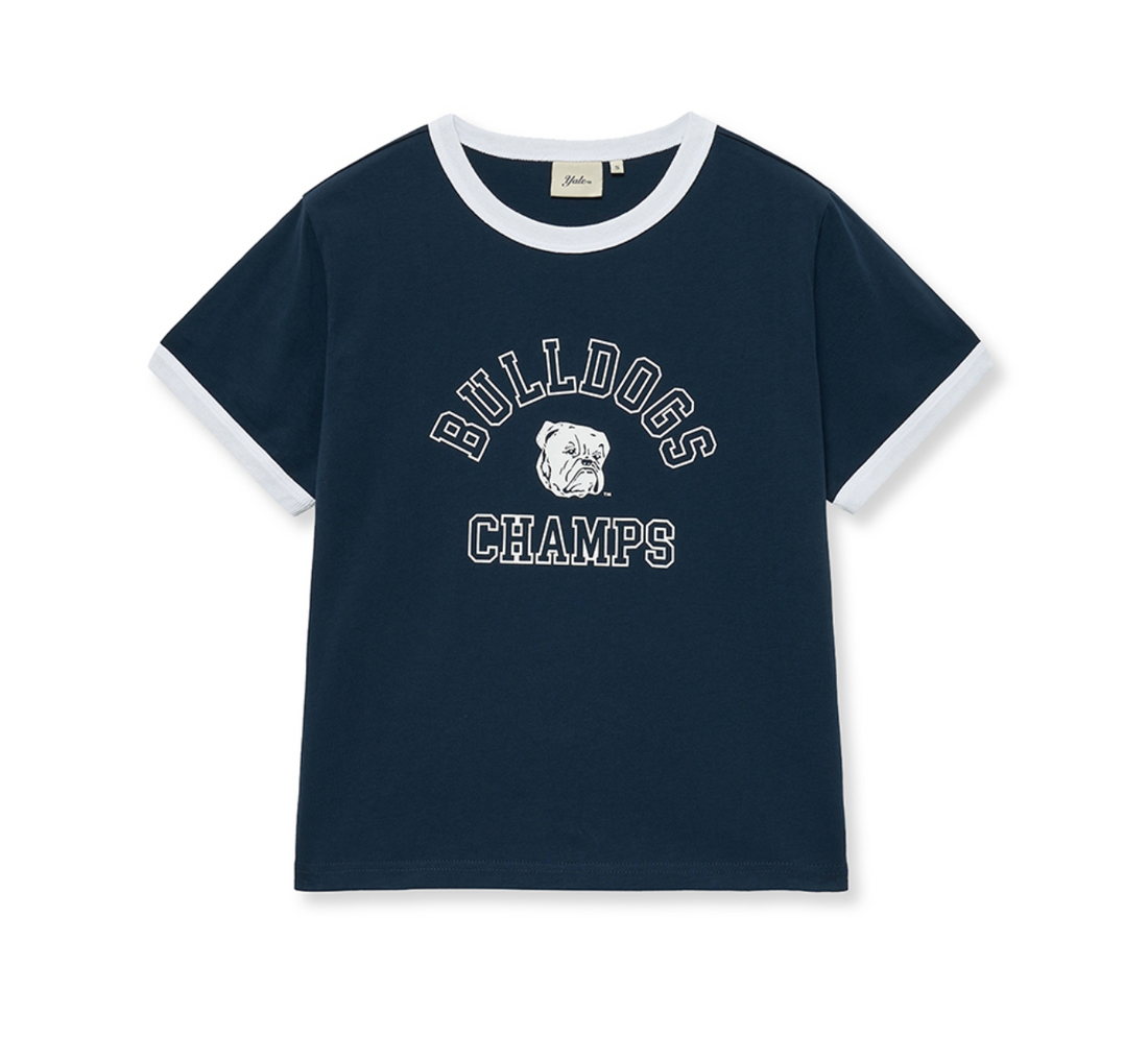韓國 Yale Vintage Bulldogs Ringer T-Shirt【YA016】