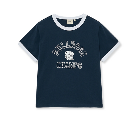 韓國 Yale Vintage Bulldogs Ringer T-Shirt【YA016】