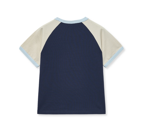 韓國 Yale Women's Bulldogs Raglan Ringer T-Shirt【YA017】