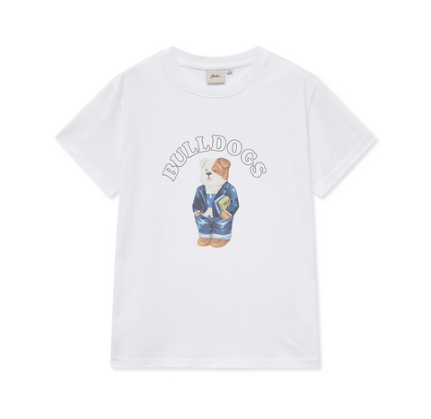 韓國 Yale Women's Preppy Bulldogs Short Sleeve T-Shirt【YA018】