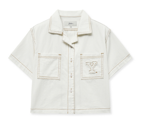 韓國 Yale Women's Crop Denim Shirt【YA021】