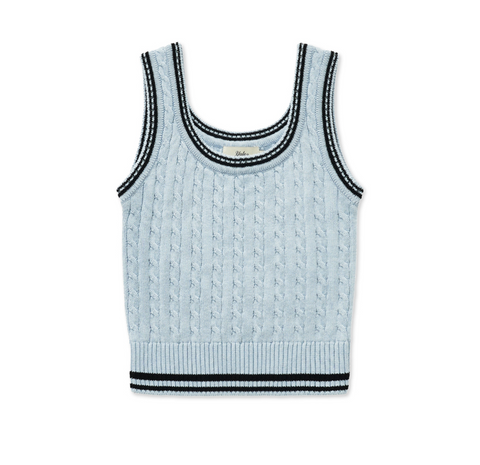 韓國 Yale Cable Knit Sleeveless【YA023】