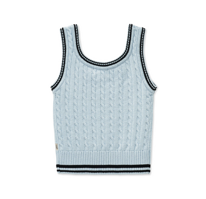 韓國 Yale Cable Knit Sleeveless【YA023】
