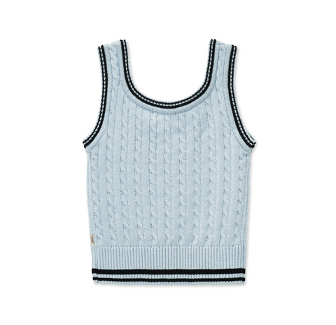 韓國 Yale Cable Knit Sleeveless【YA023】