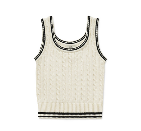 韓國 Yale Cable Knit Sleeveless【YA023】