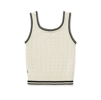 韓國 Yale Cable Knit Sleeveless【YA023】