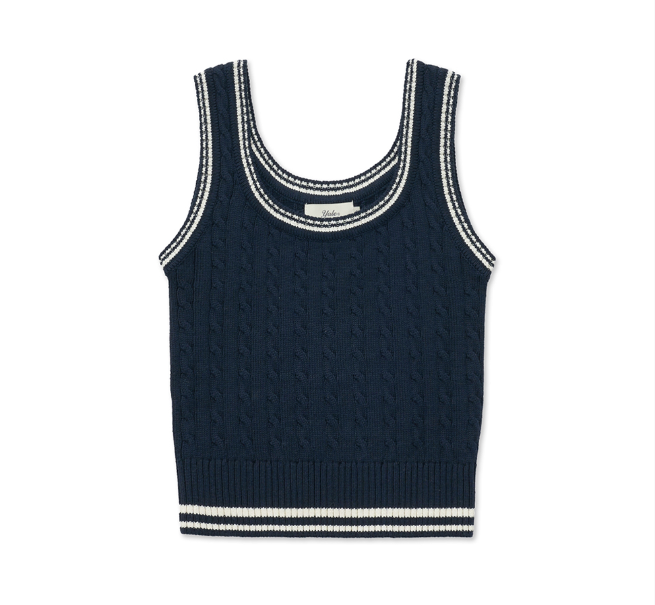 韓國 Yale Cable Knit Sleeveless【YA023】