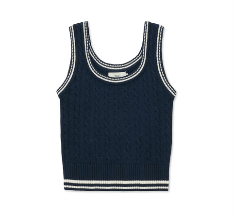 韓國 Yale Cable Knit Sleeveless【YA023】