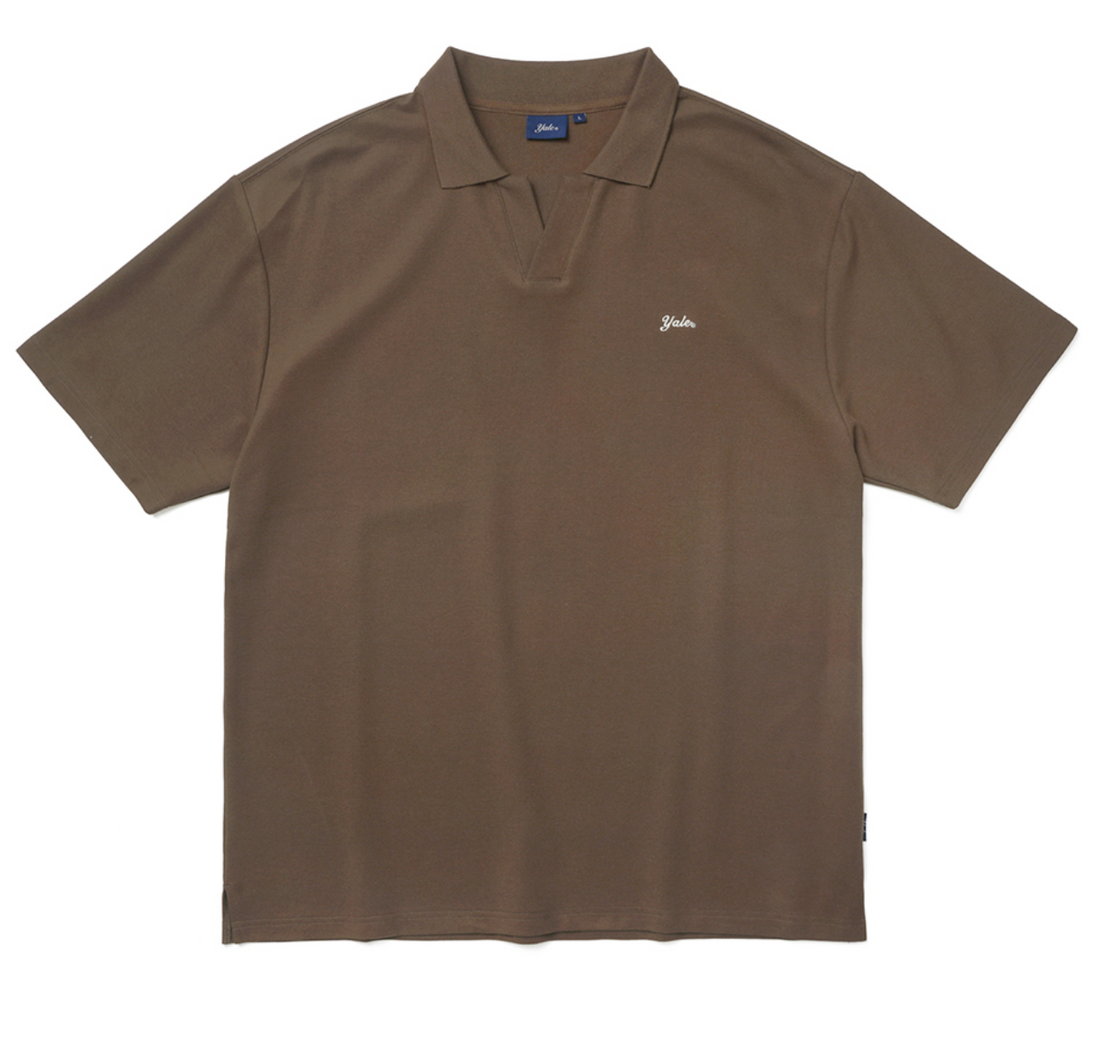 韓國 Yale Quick-Dry Slit Neck Polo Shirt【YA029】