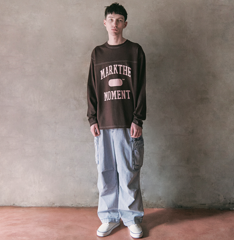 韓國 Markm Mark the Moment Slogan Stitch Point Long Sleeve【MA244】