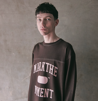韓國 Markm Mark the Moment Slogan Stitch Point Long Sleeve【MA244】
