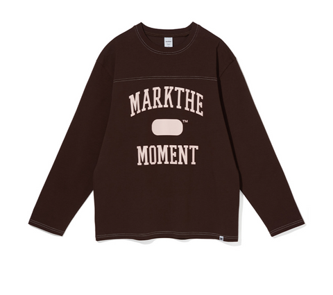 韓國 Markm Mark the Moment Slogan Stitch Point Long Sleeve【MA244】