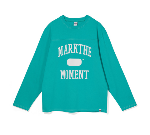 韓國 Markm Mark the Moment Slogan Stitch Point Long Sleeve【MA244】