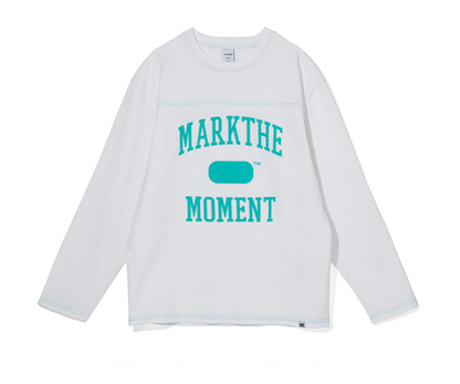 韓國 Markm Mark the Moment Slogan Stitch Point Long Sleeve【MA244】