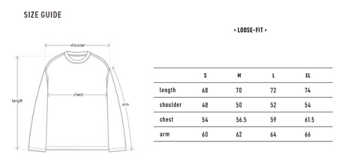 韓國 Markm Mark the Moment Slogan Stitch Point Long Sleeve【MA244】