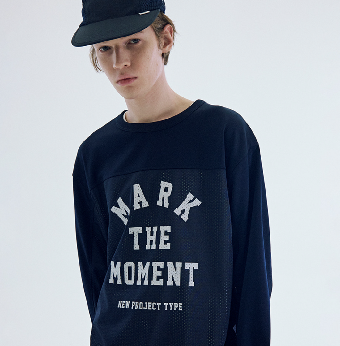 韓國 Markm Slogan Mesh Long Sleeve【MA245】