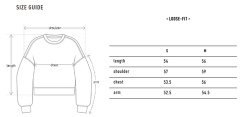 韓國 Markm Women's Mark M Basic Logo Crewneck Short Sweatshirt【MA248】