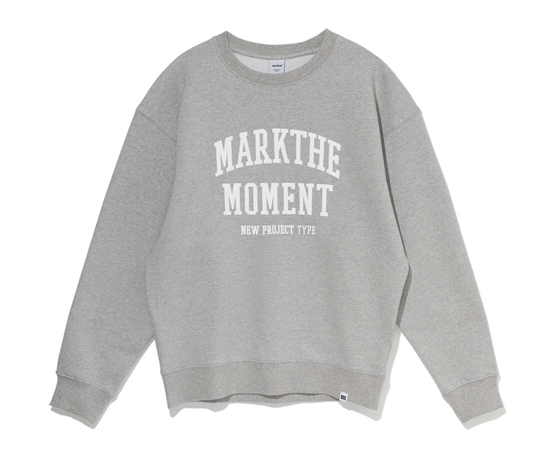 韓國 Markm Mark the Moment Slogan Crewneck Sweatshirt【MA249】