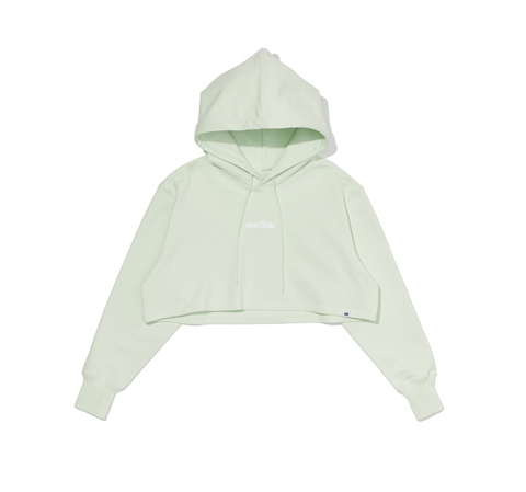 韓國 Markm Women's Mark M Basic Logo Pullover Crop Hoodie【MA252】