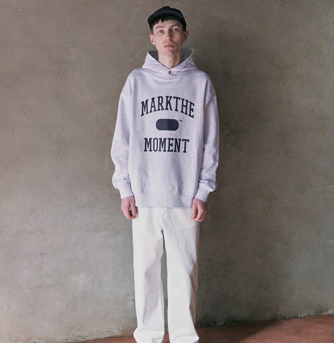 韓國 Markm Mark the Moment Slogan Stitch Point Hoodie【MA255】