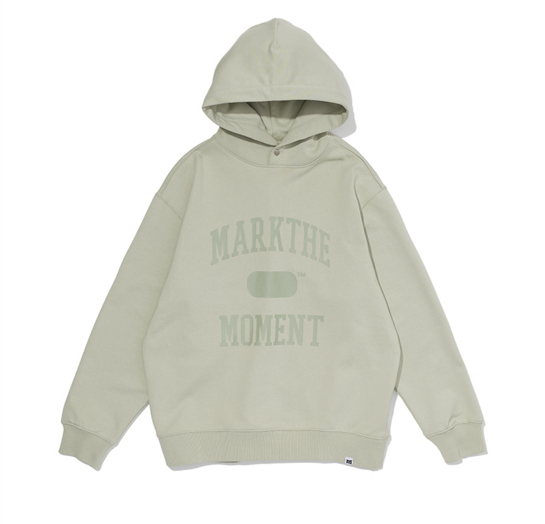 韓國 Markm Mark the Moment Slogan Stitch Point Hoodie【MA255】