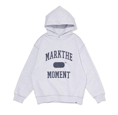 韓國 Markm Mark the Moment Slogan Stitch Point Hoodie【MA255】