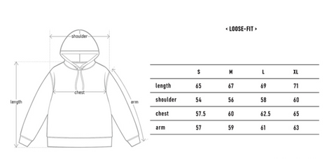 韓國 Markm Mark the Moment Slogan Stitch Point Hoodie【MA255】