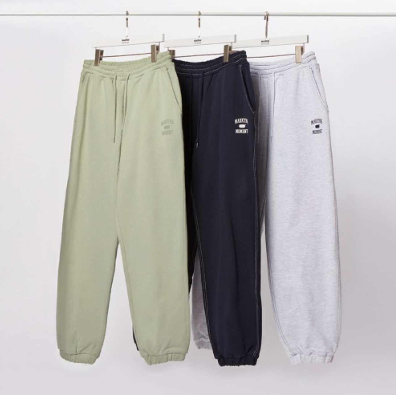 韓國 Markm Mark the Moment Slogan Stitch Point Sweatpants【MA258】