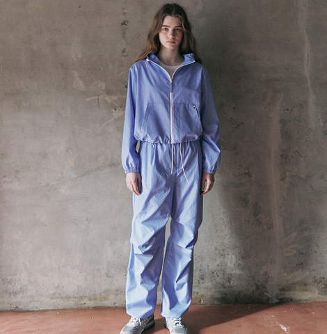 韓國 Markm Women's Striped Parachute Wide Pants【MA264】