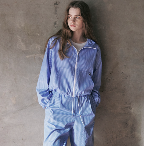 韓國 Markm Women's Striped Parachute Wide Pants【MA264】